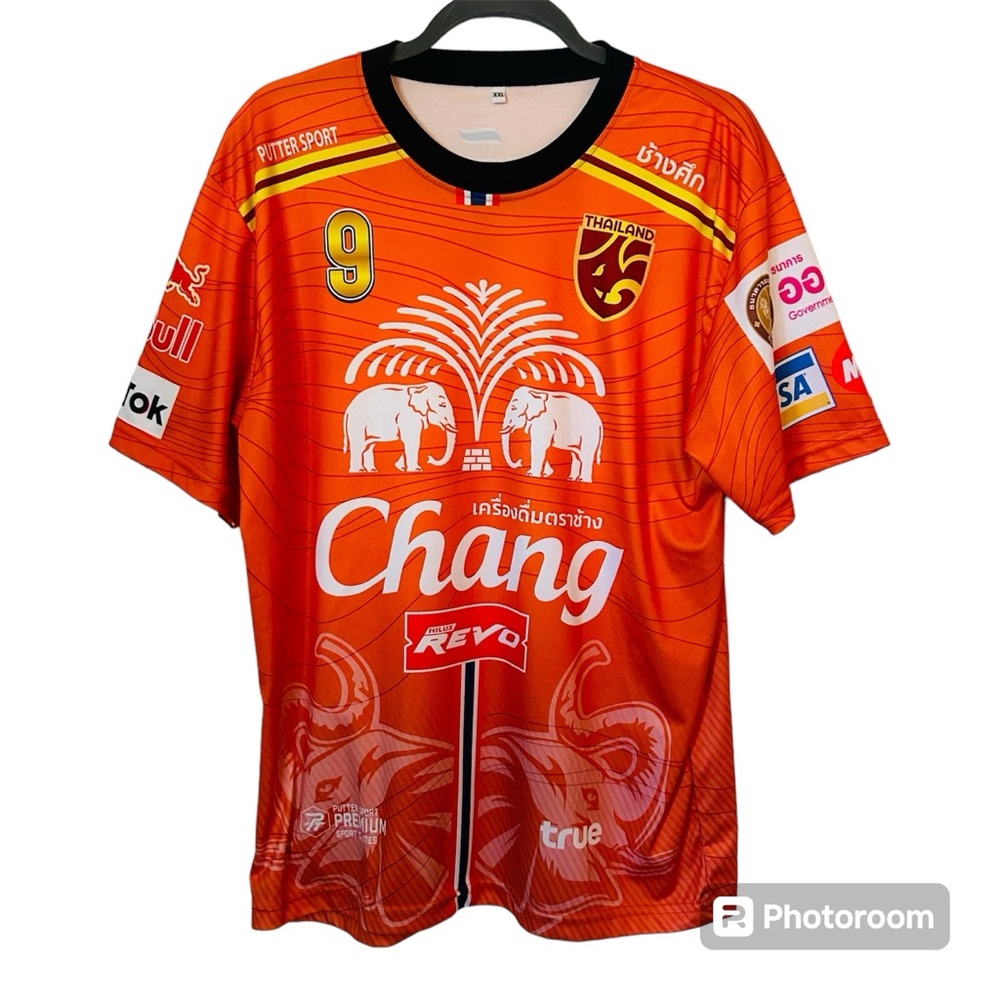 Thai Soccer Jersey XXL Graphic print Tee Thailand Football Club Sports Tee Shirt